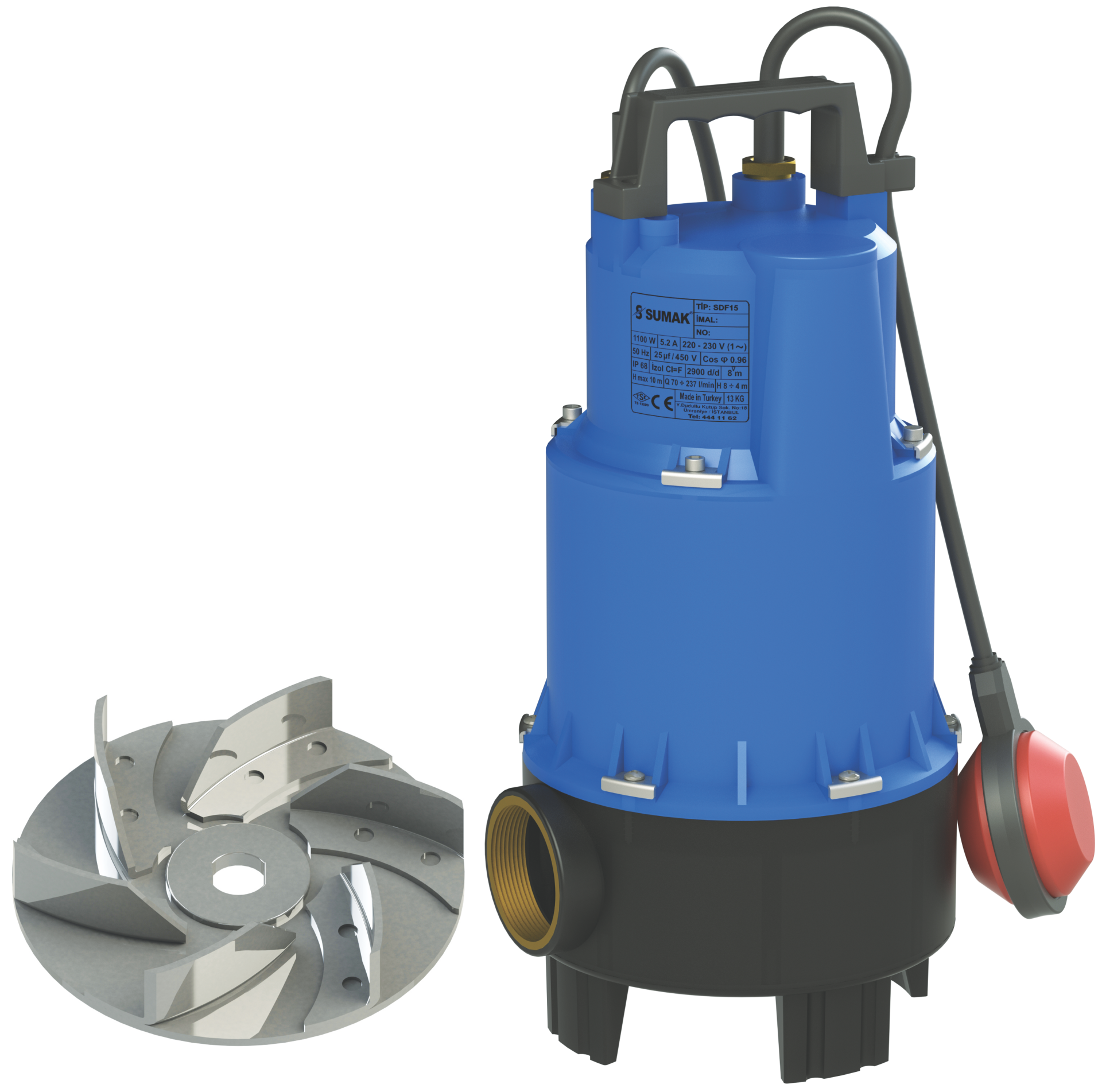 Sumak SDF 12 Foseptik Dalgıç Pompa