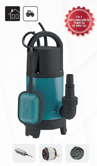 KAYSU SP750COMB KİRLİ SU DALGIÇ POMPASI